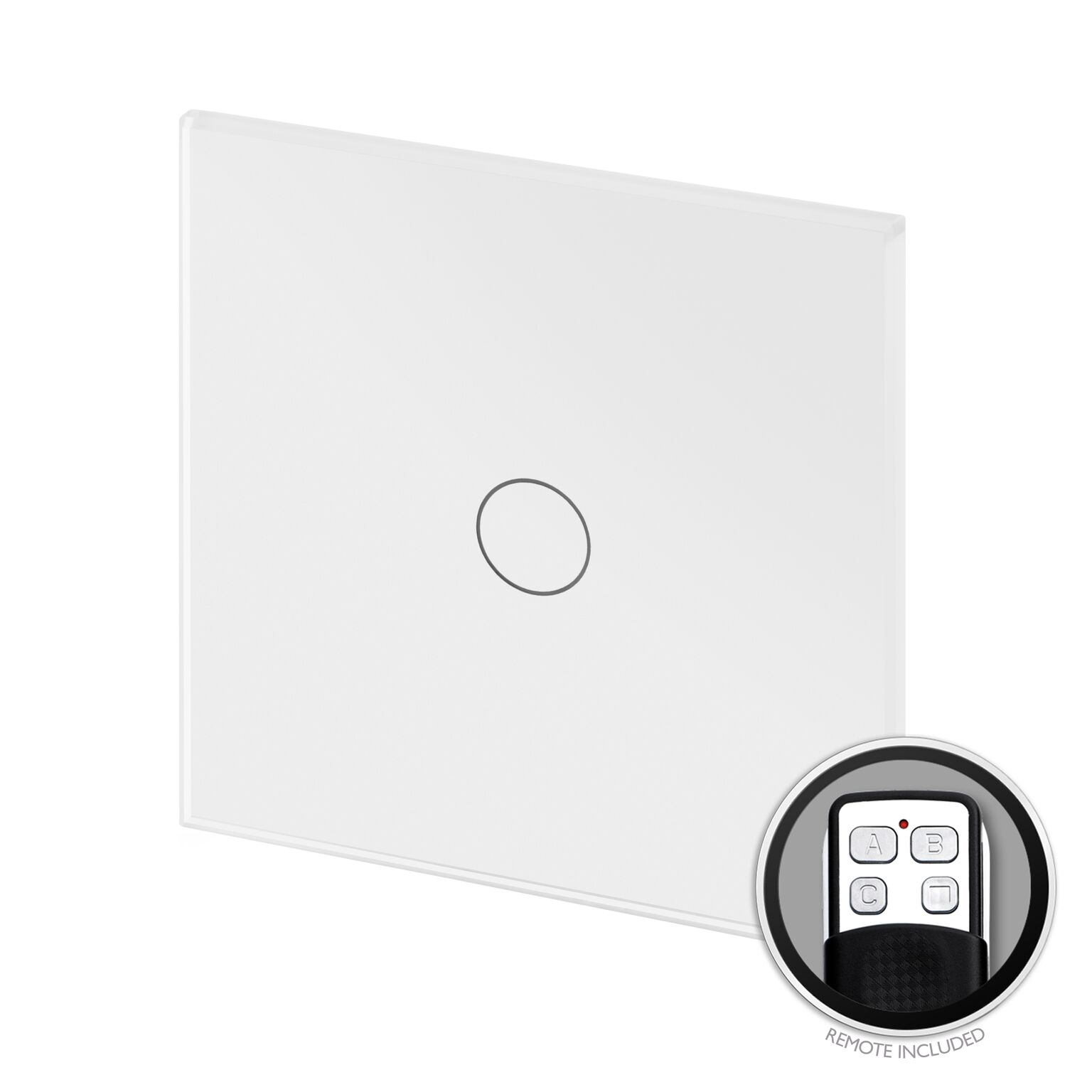 Crystal PG Touch & Remote Light Switch 1 Gang White